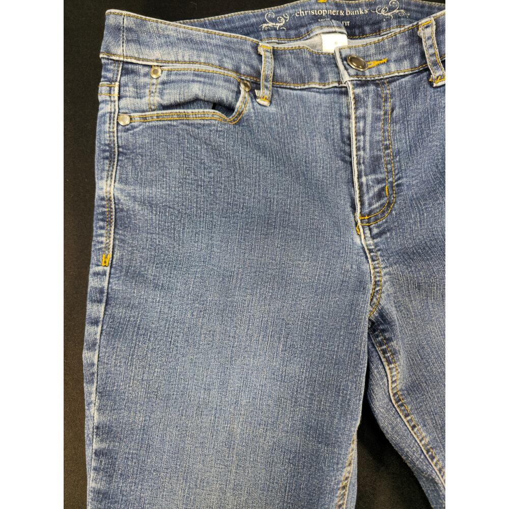 Christopher & Banks Modern Fit Women's Blue Straight Leg Jeans Size 6 - Picture 10 of 10